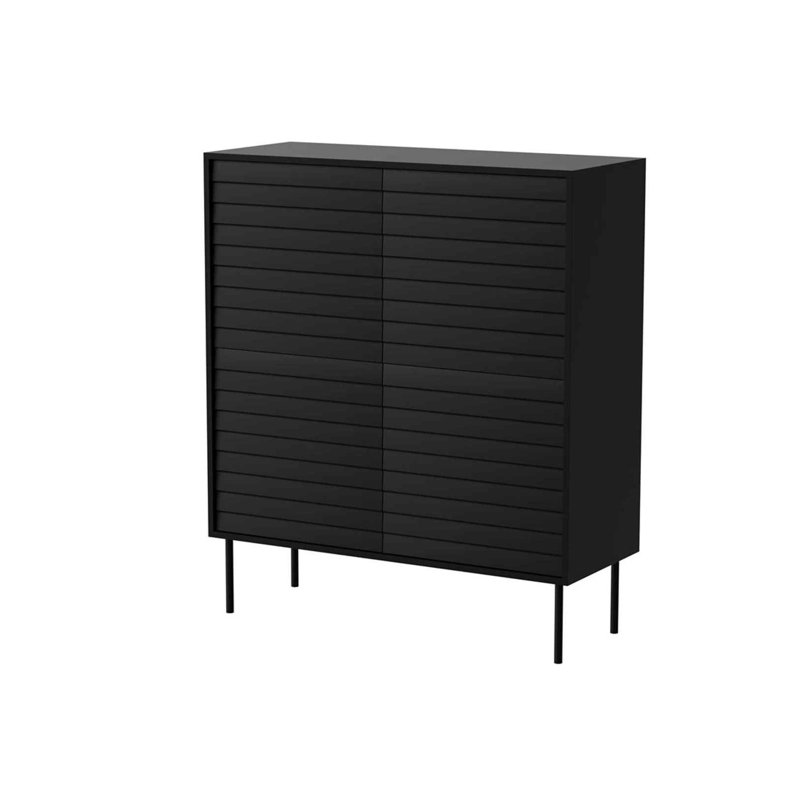Komoda 4D CORTINA czarna 102x40x118 — zdjęcie 1 z 4