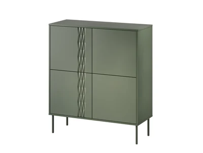 Komoda 4-szufladowa TRESSE 100x40x110, zielona matowa