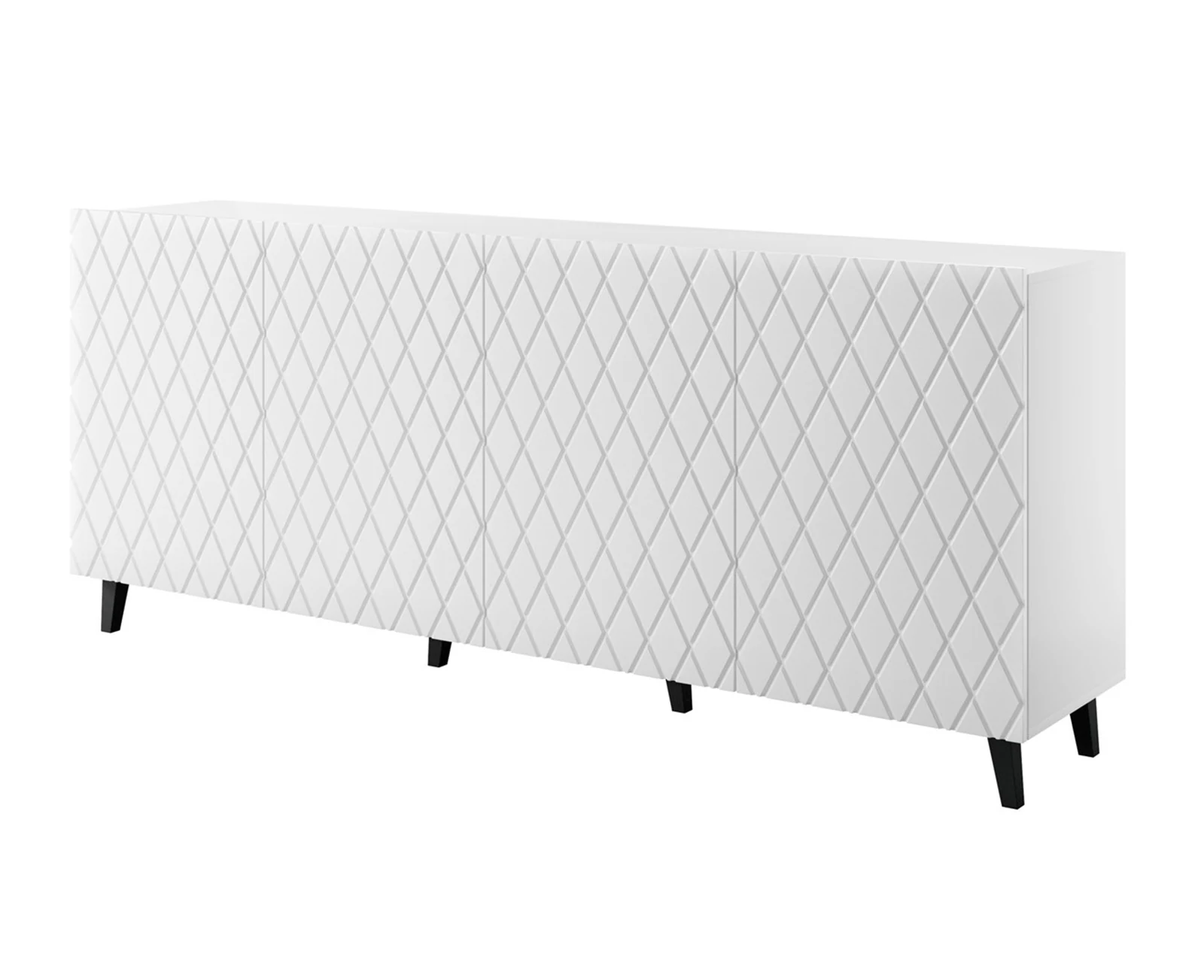 Komoda ASTI 200x42x82 biały mat Czysta nazwa: Komoda ASTI, biała, matowa, wymiary 200x42x82 cm — zdjęcie 1 z 3