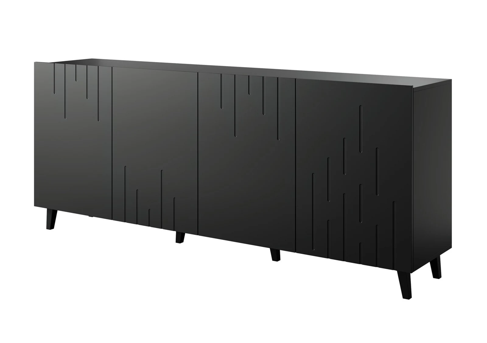 Komoda BARI 200x42x82, czarny mat — zdjęcie 1 z 3