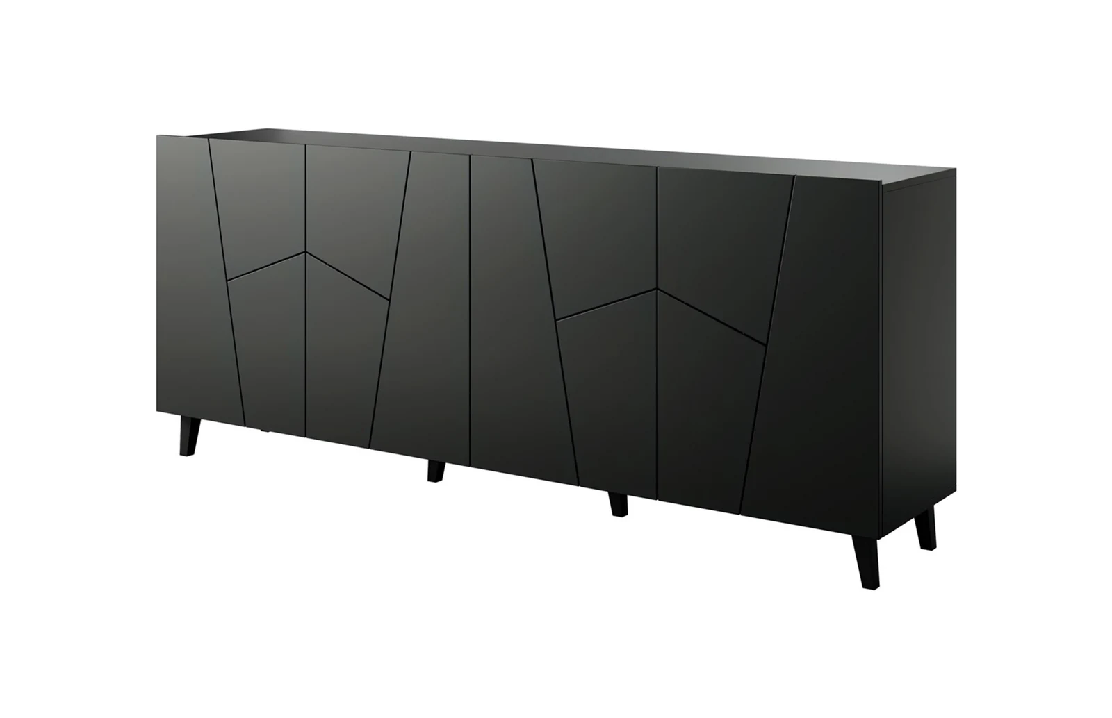 Komoda ETNA 200x42x82, czarny mat — zdjęcie 1 z 5