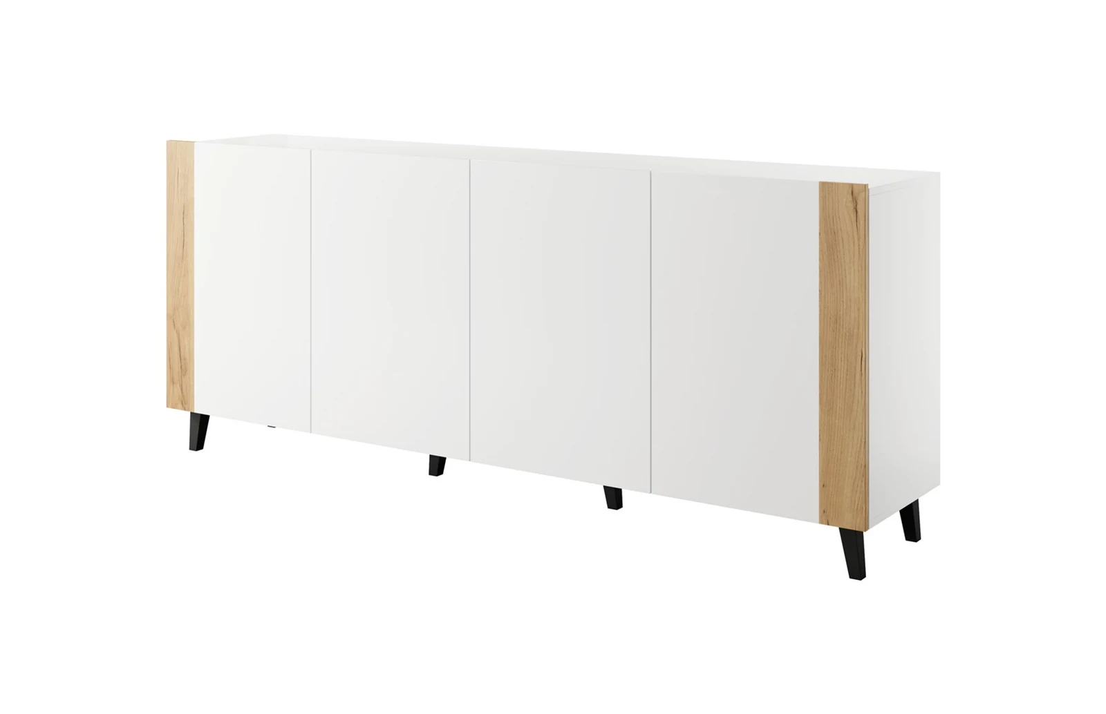 Komoda FARO 200x42x82 biały mat + dęb craft — zdjęcie 1 z 3