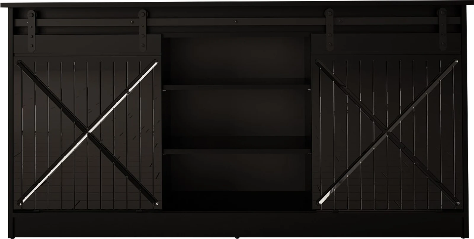 Komoda Granero 160x80x35, czarna, połysk — zdjęcie 1 z 7