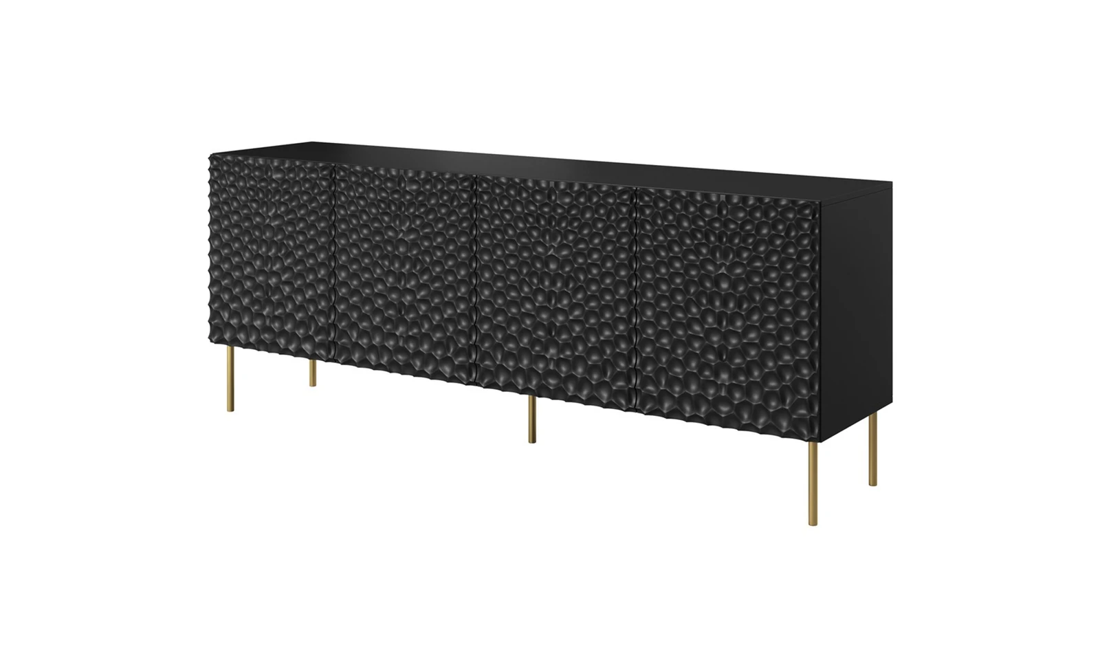 Komoda HOLE 190x40,5x74,5 cm, czarny mat — zdjęcie 1 z 4