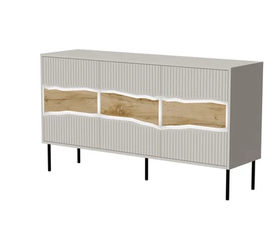 Komoda INSERTO 3D 143,5x40x80 Kaszmir z oświetleniem LED