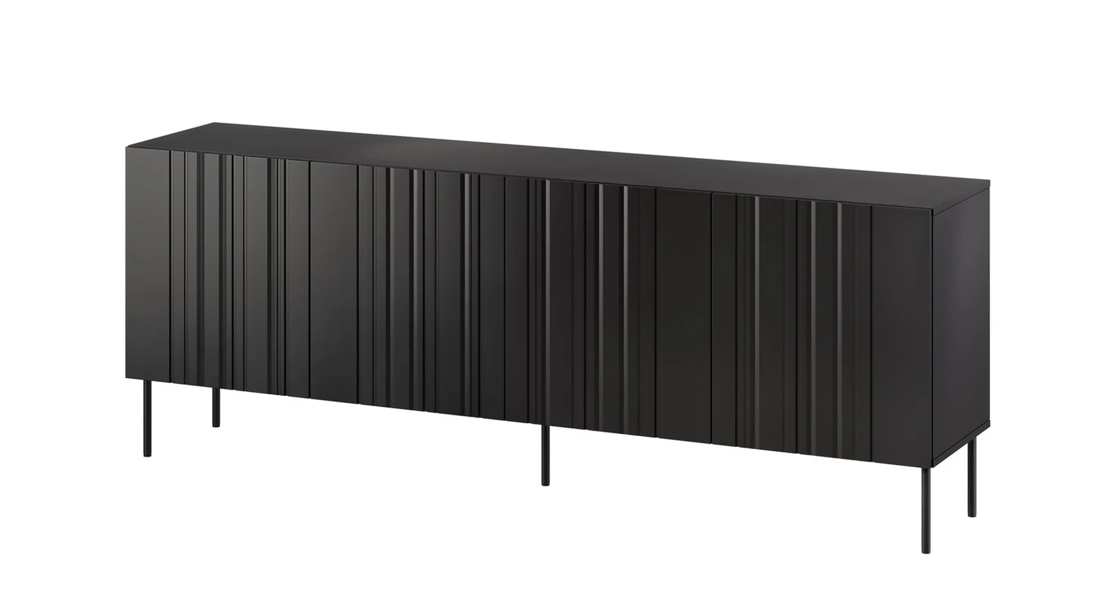 Komoda ISLA 200x40x75 czarny mat — zdjęcie 1 z 4
