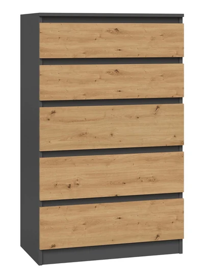 Komoda M5 antracyt/artisan, 70x40x112 cm
