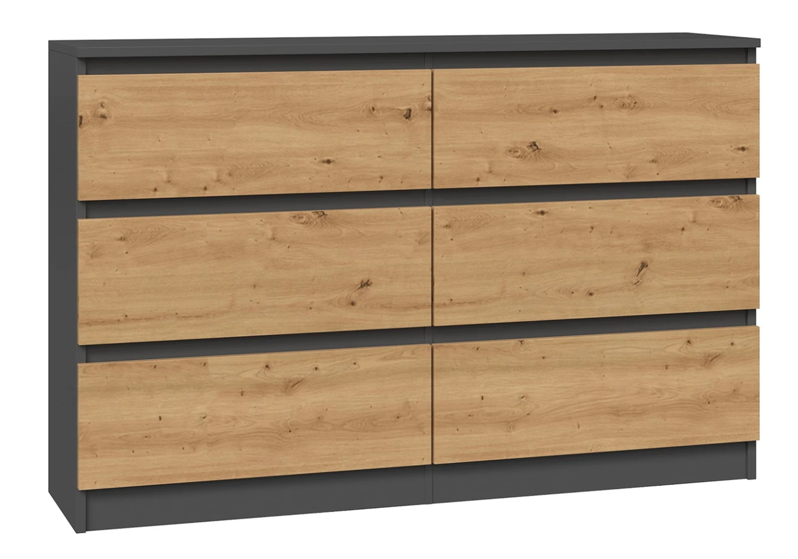 Komoda M6 120x30x77 cm antracyt/artisan — zdjęcie 1 z 7