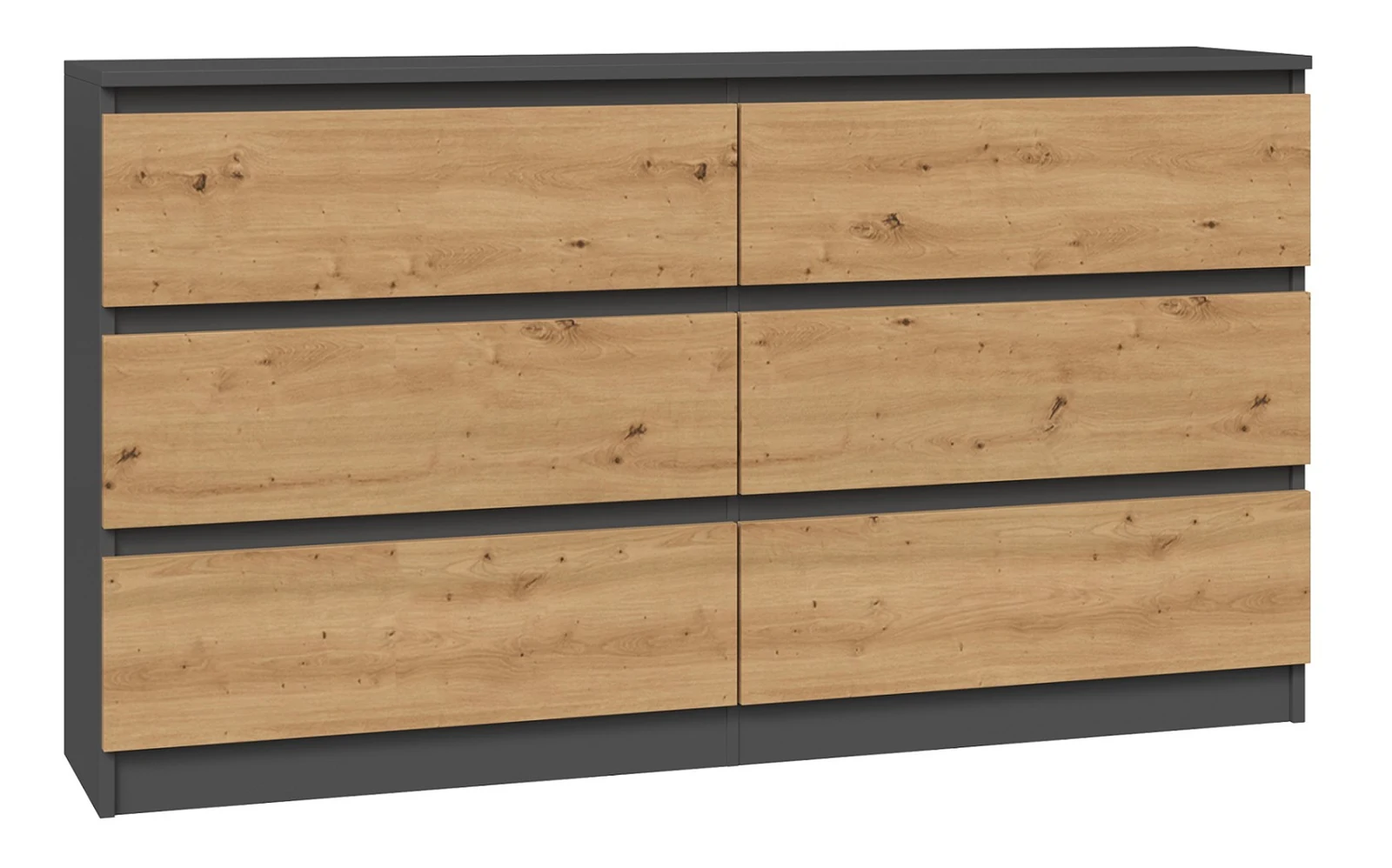 Komoda M6 Antracyt/Artisan 138x40x77 cm — zdjęcie 1 z 6