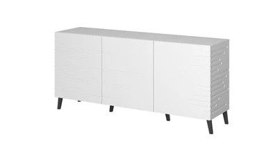 Komoda NOVA, biała, matowa, 155x40x72 cm