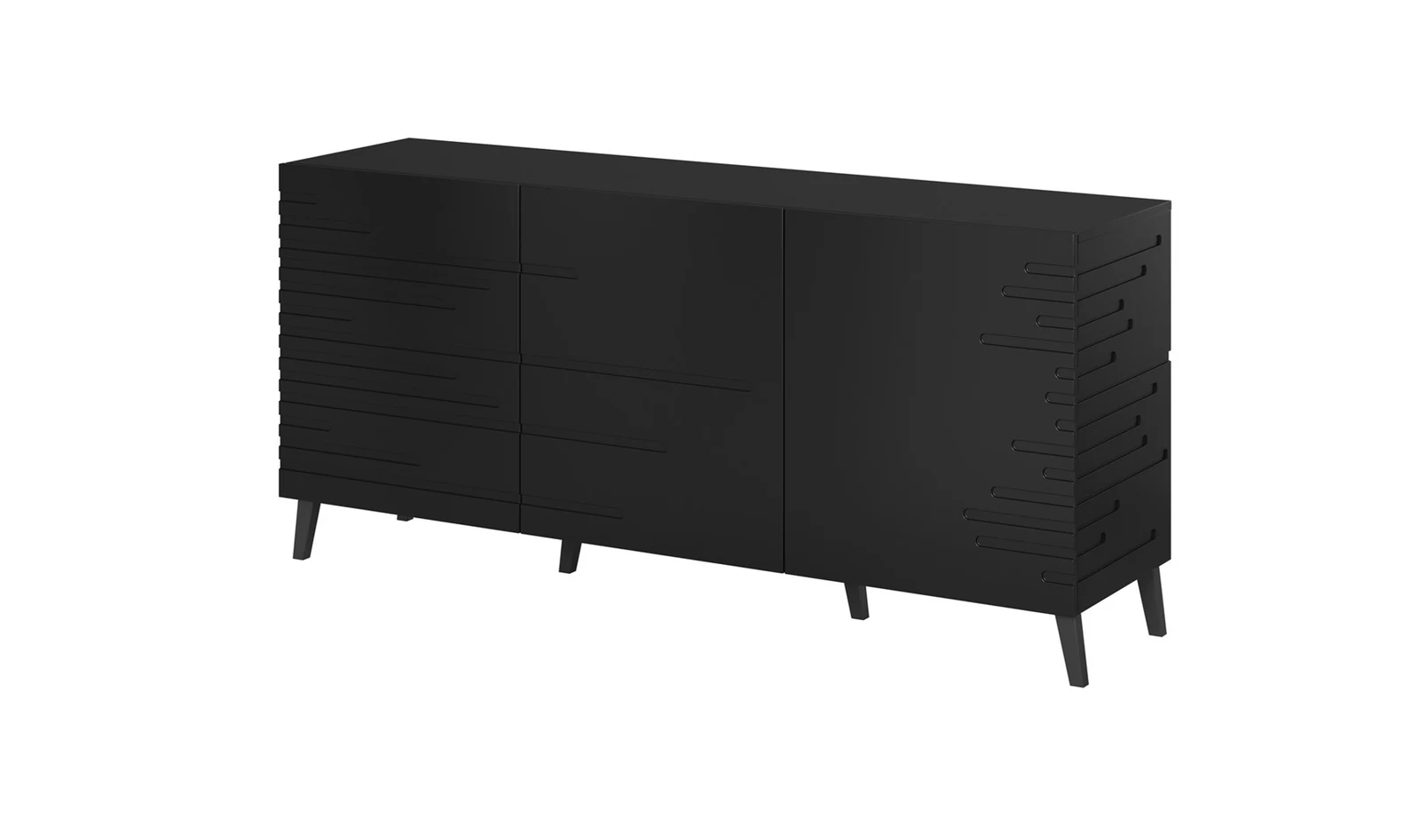 Komoda NOVA czarna matowa, wymiary 155x40x72 cm — zdjęcie 1 z 3