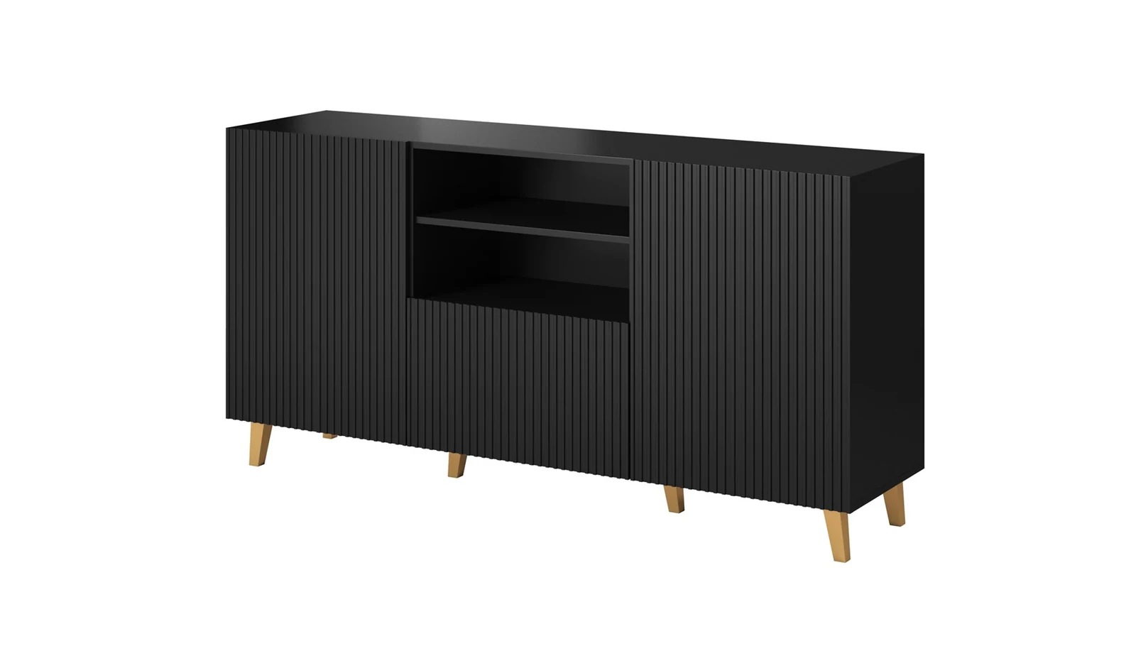 Komoda PAFOS 150x40x82, czarny mat — zdjęcie 1 z 4