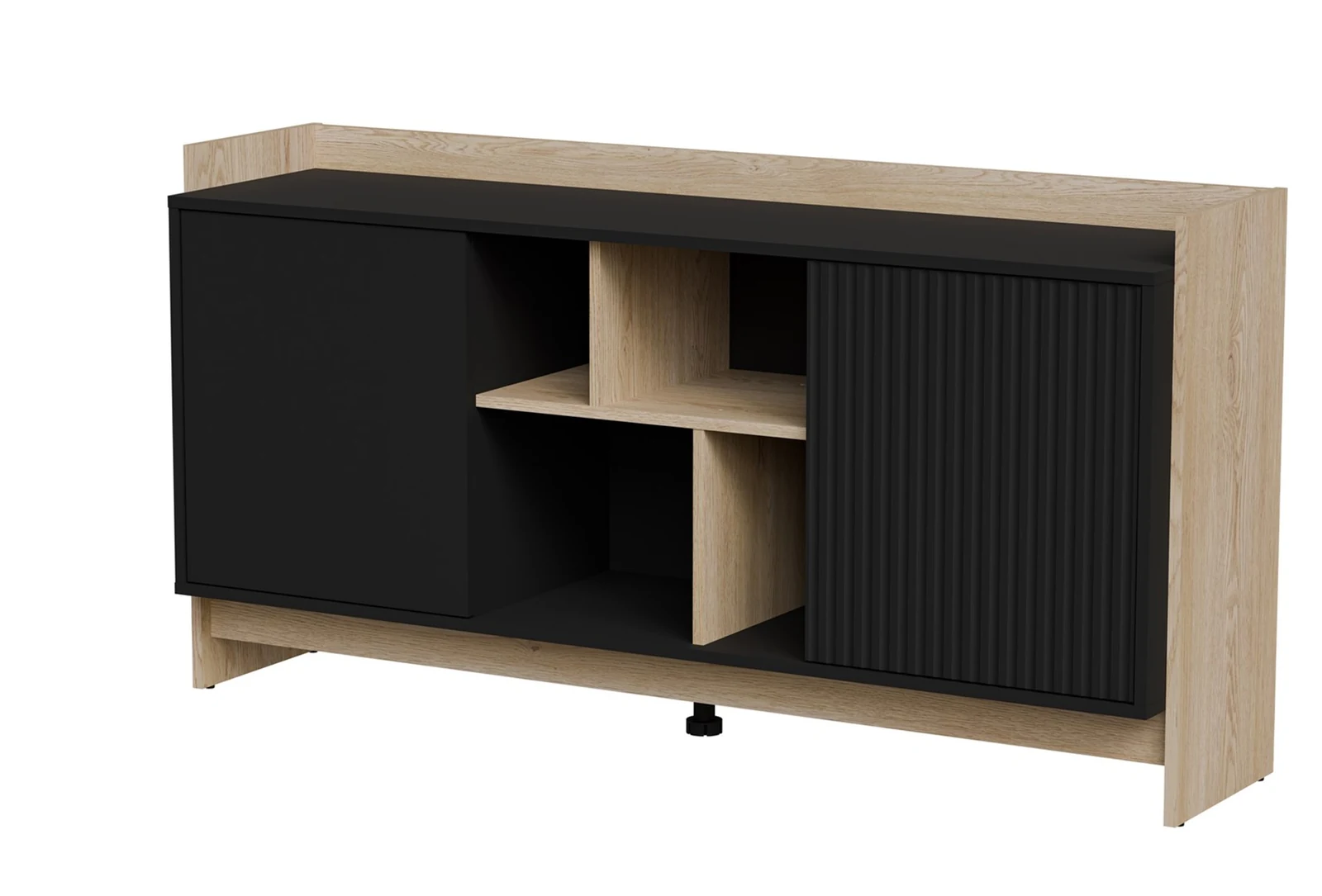 Komoda PORTO 2D 150x38x77 dąb/czarny — zdjęcie 1 z 3