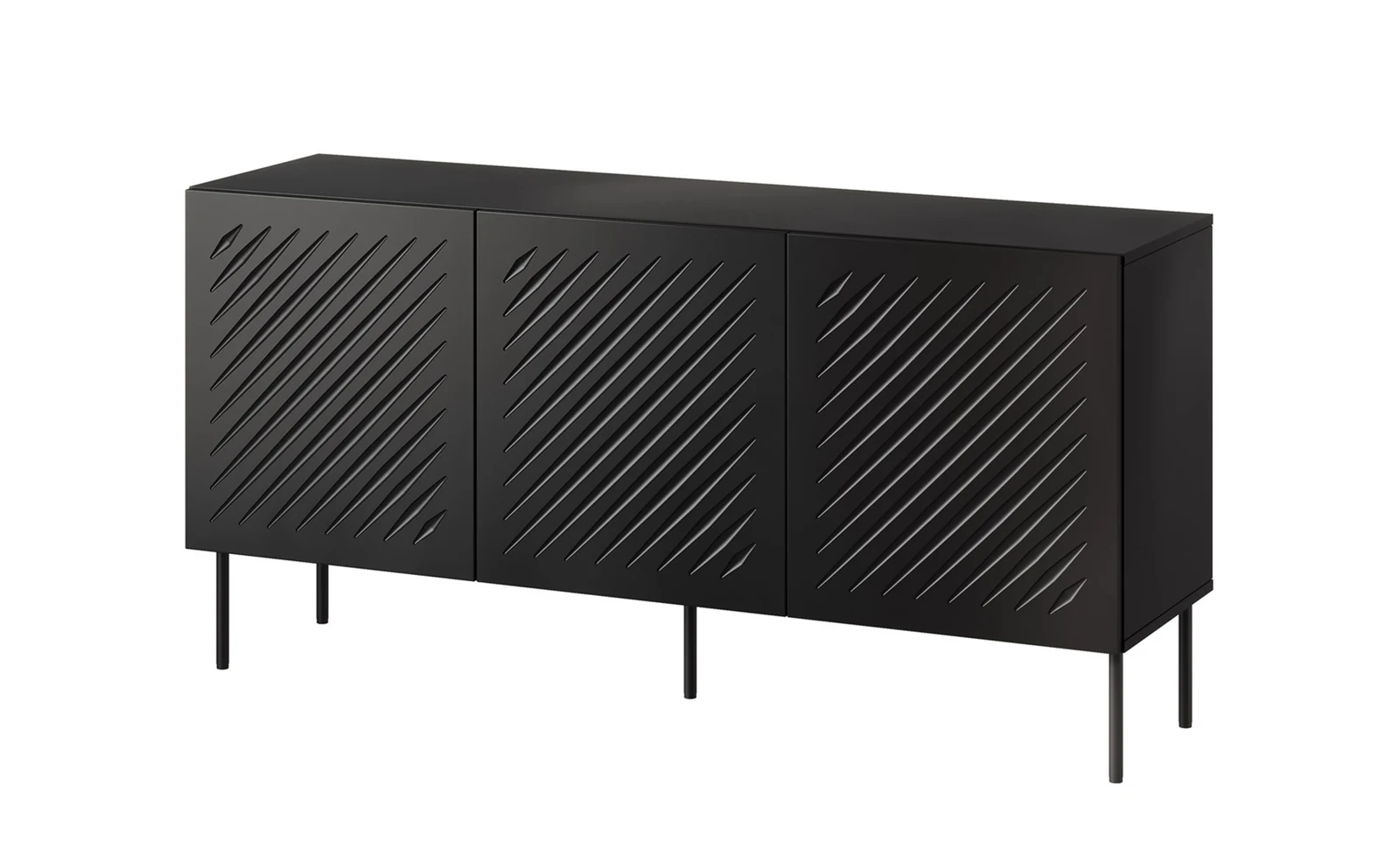Komoda Siena 150,5x40x75, czarny mat — zdjęcie 1 z 4