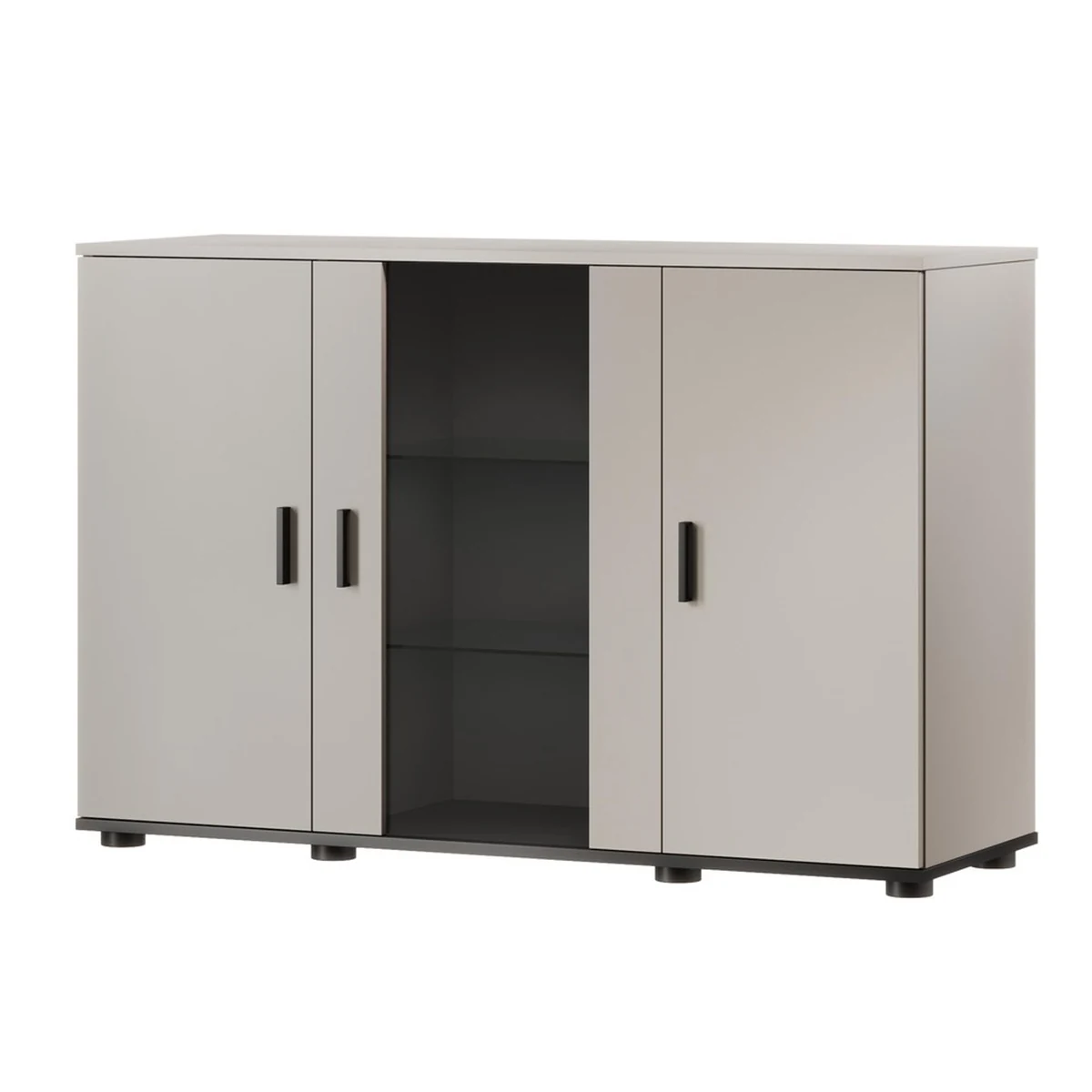 Komoda SOHO 120x41x80 kaszmir+ czarny