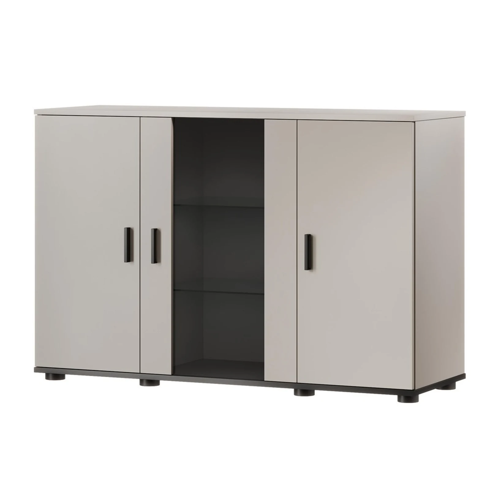 Komoda SOHO 120x41x80 cm, kaszmir + czarny — zdjęcie 1 z 8