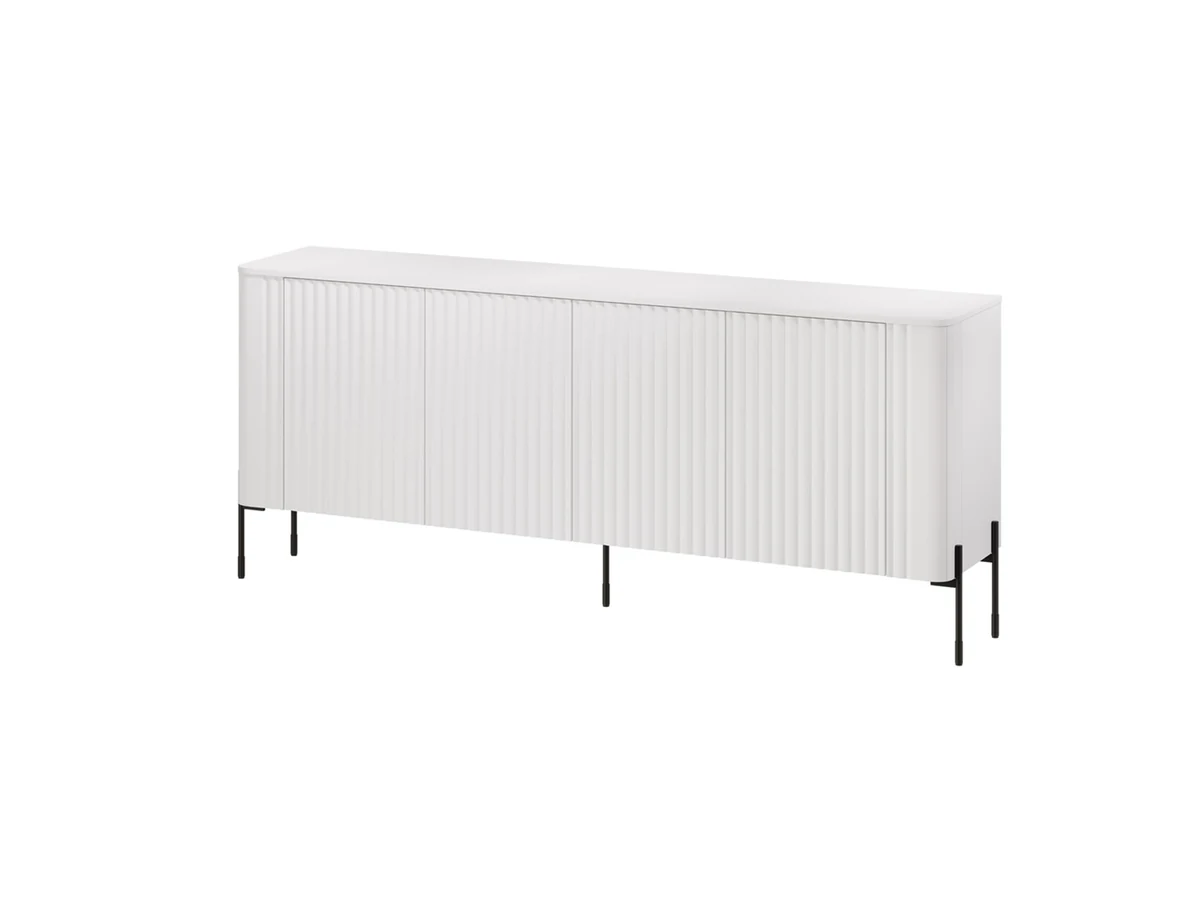 Komoda VERA biała matowa, wymiary 190x40x80 cm