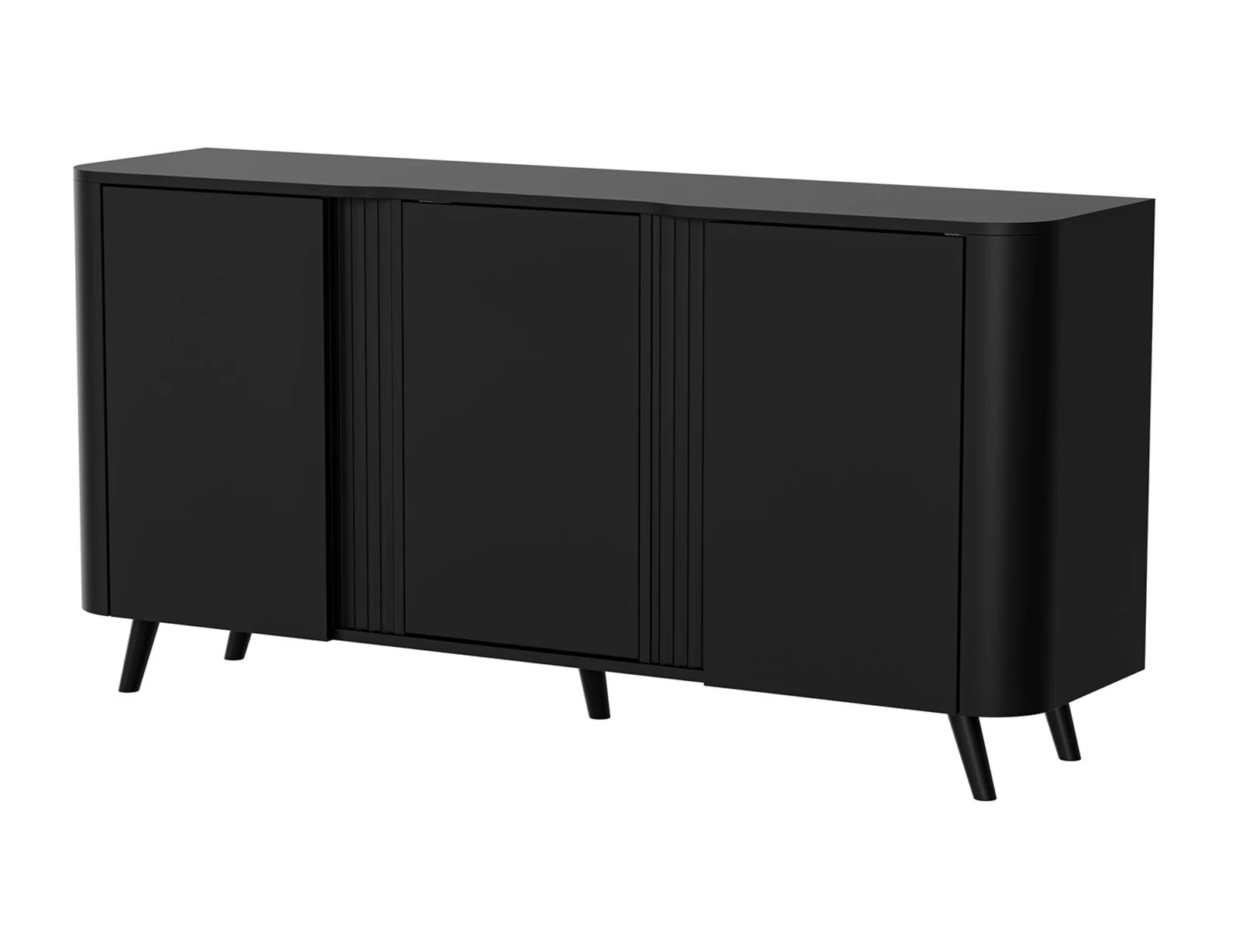 Komoda VOLARE czarna 151x39x75 cm — zdjęcie 1 z 3