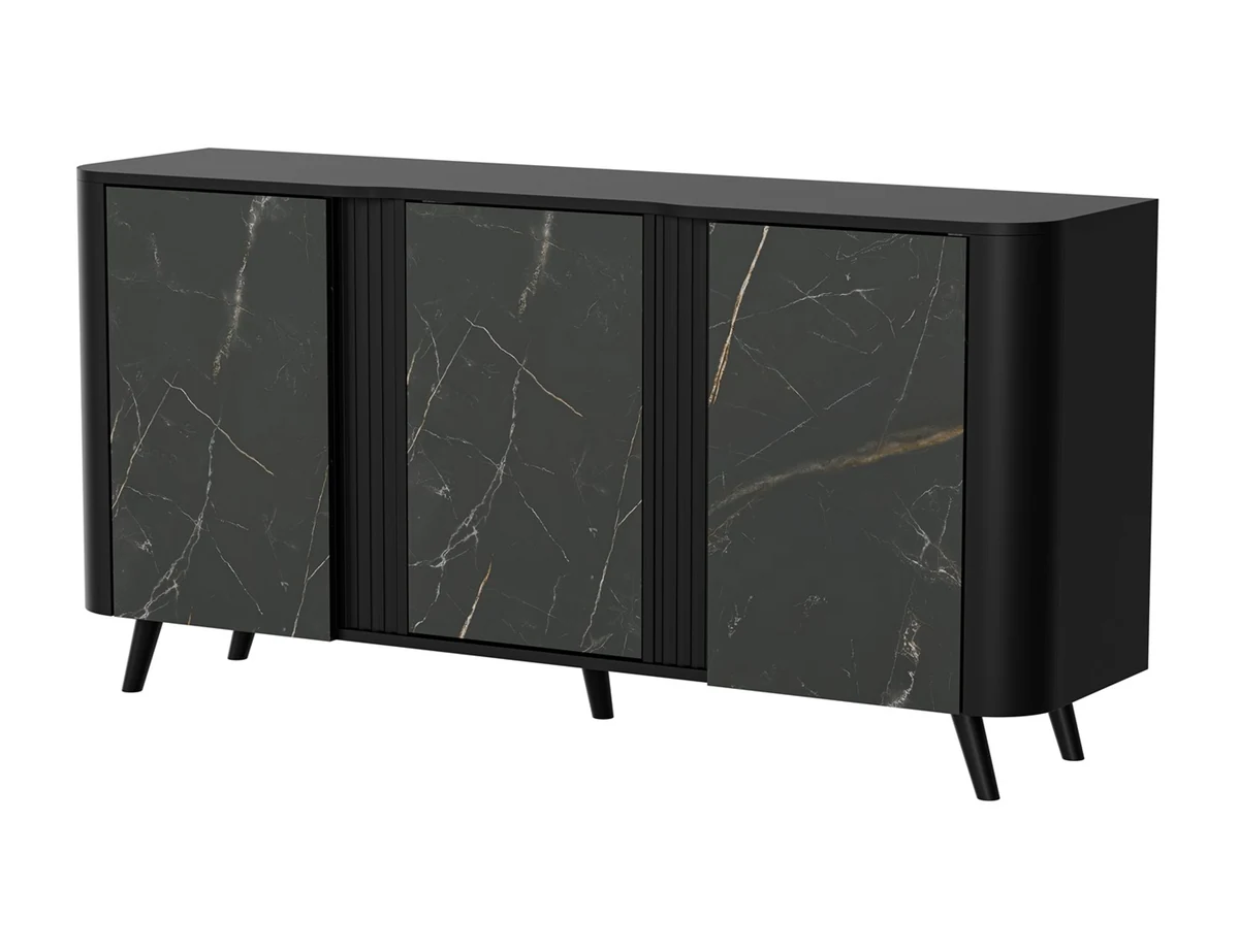 Komoda VOLARE czarny/san sebastian 151x39x75 cm
