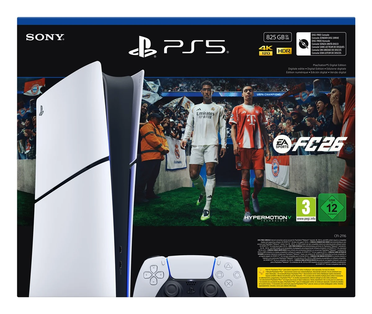 Konsola Sony PlayStation 5  Digital 825GB + EA Sports FC26