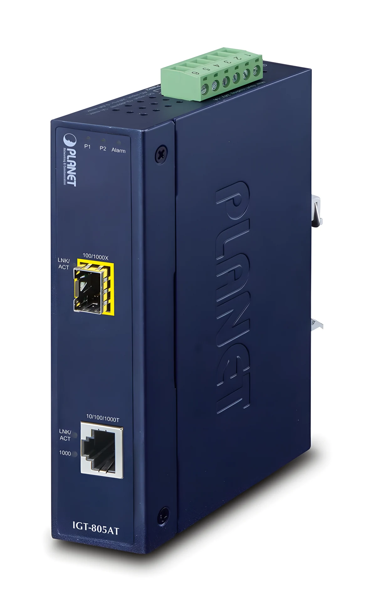 Konwerter światłowodowy PLANET IGT-805AT, niebieski, 1x SFP, 1000Mbps