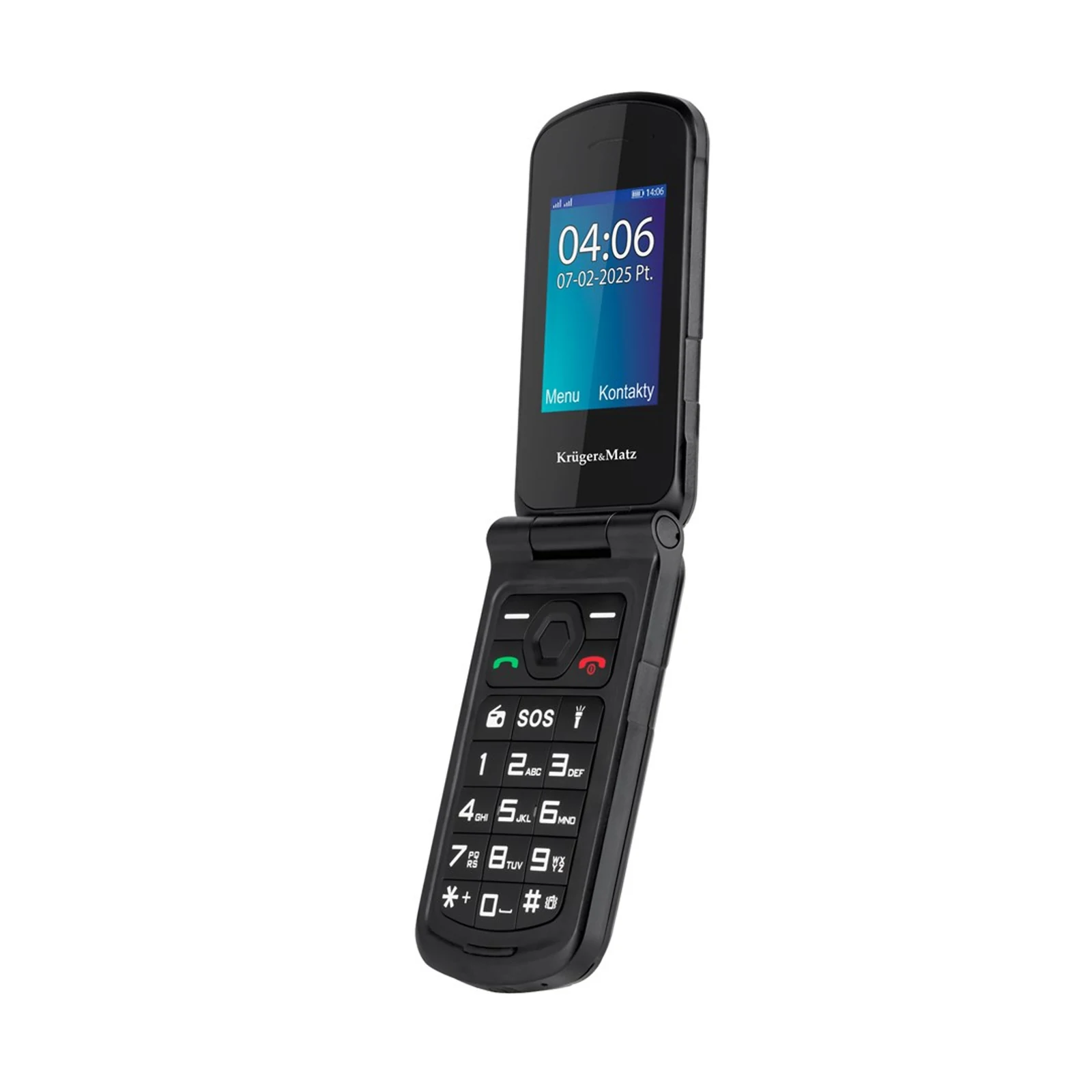 KRUGER&MATZ TELEFON IRON 5 FLIP 4G CZARNY — zdjęcie 1 z 8