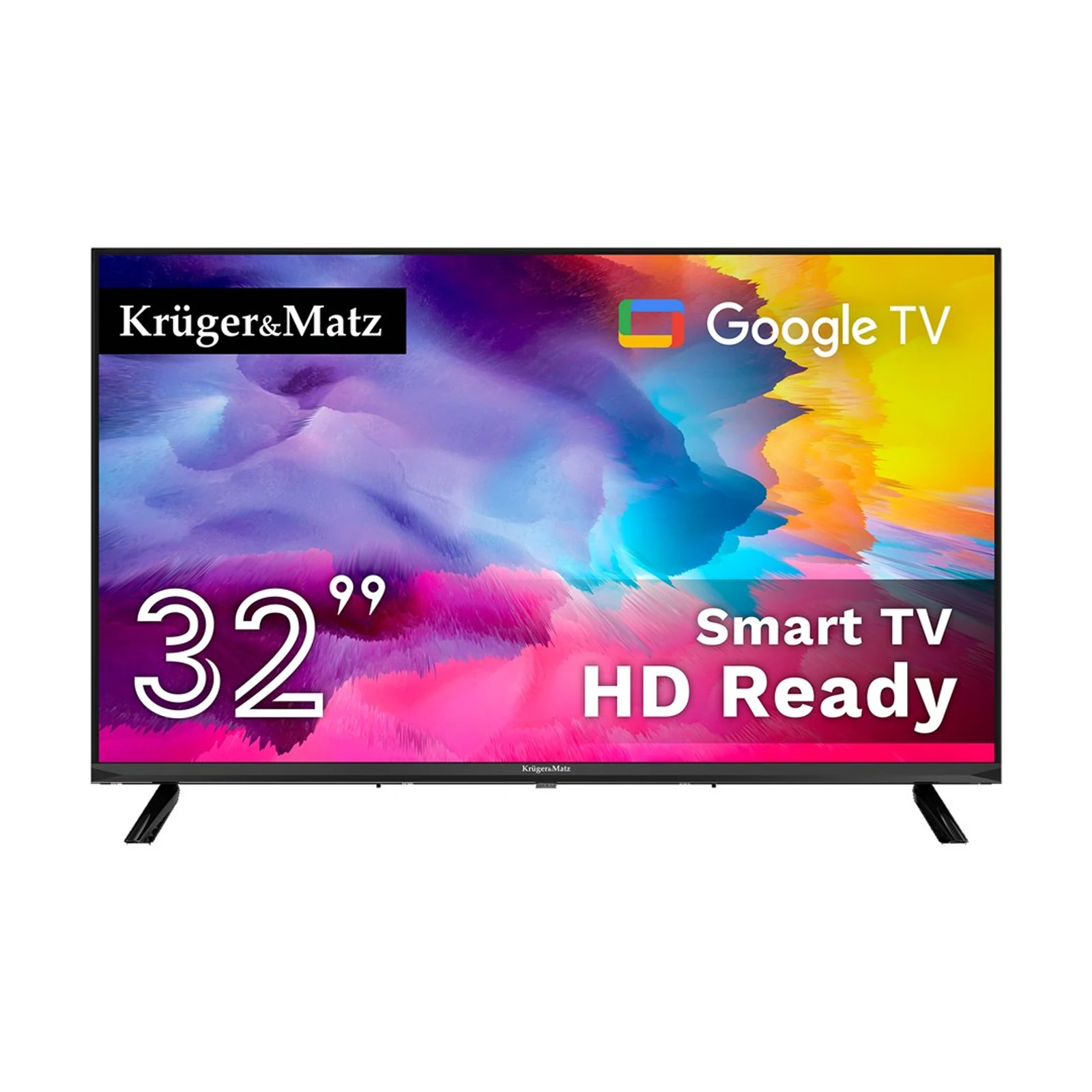 KRUGER&MATZ TELEWIZOR LED 32" HD GOOGLETV, DVB-T2/S2/T/C H.265 HEVC KM0232HD-G — zdjęcie 1 z 6