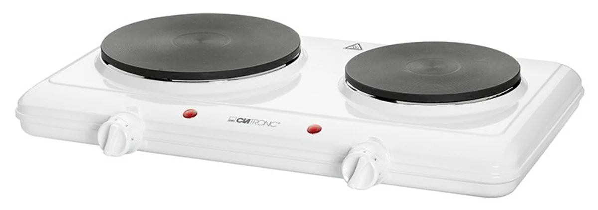 Kuchenka Clatronic DKP 3583 - 2 płyty, 2500W, biała