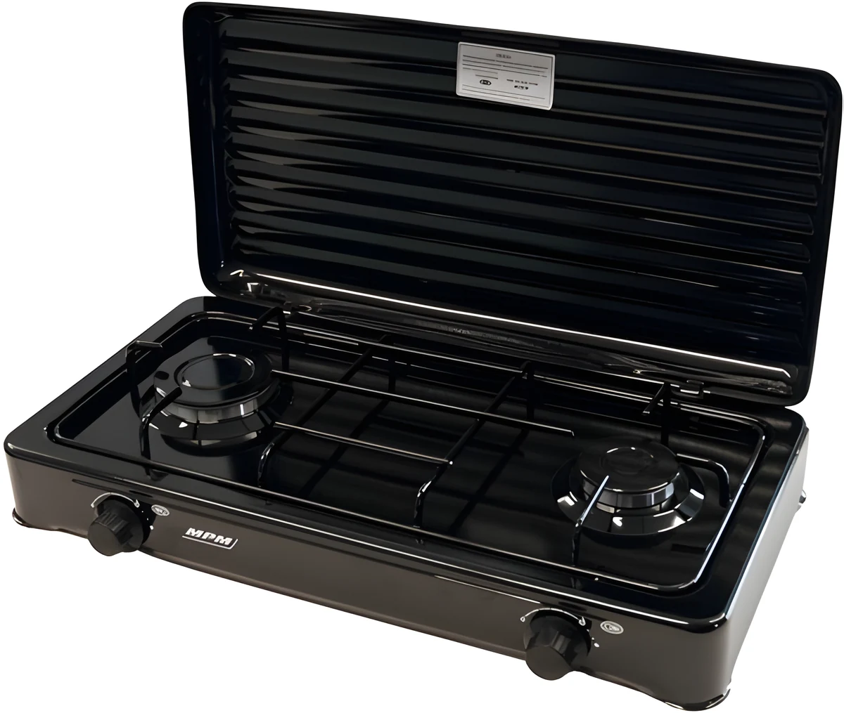 Kuchenka gazowa MPM SMILE-KN-02/1KB czarna 2 palniki