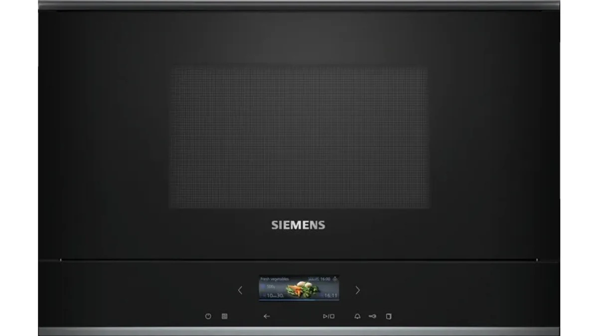 Kuchenka mikrofalowa SIEMENS BE732R1B1 - czarna, wbudowana