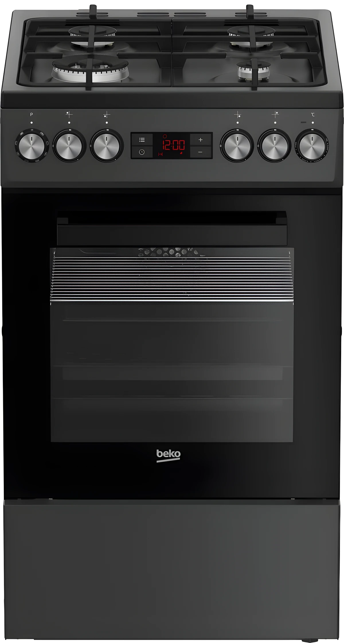 Kuchnia BEKO FSM51330DAOT - czarna, z szufladami i zegarem