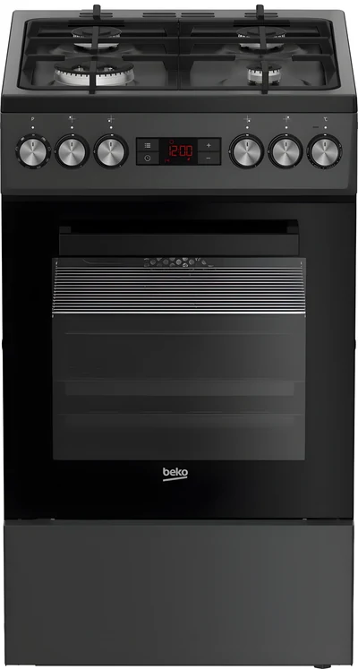 Kuchnia BEKO FSM51330DAOT - czarna, z szufladami i zegarem