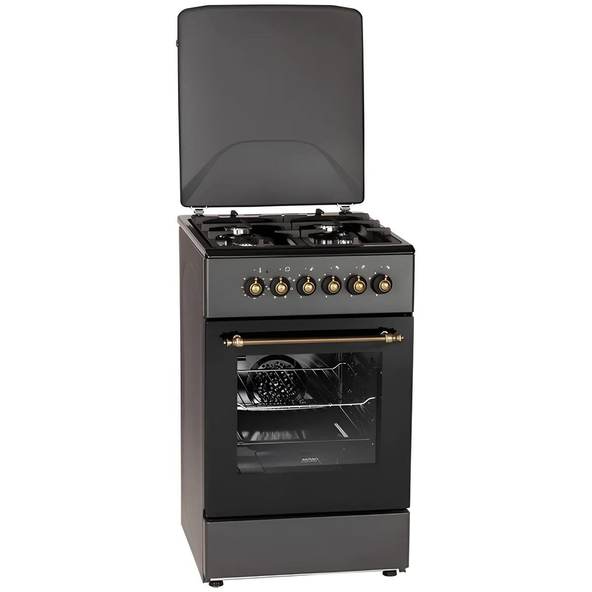 Kuchnia gazowo-elektryczna MPM-56-KRM-13 50 cm Czarna Retro