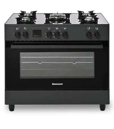 Kuchnia gazowo-elektryczna Ravanson KWGE-K90 GLASS black