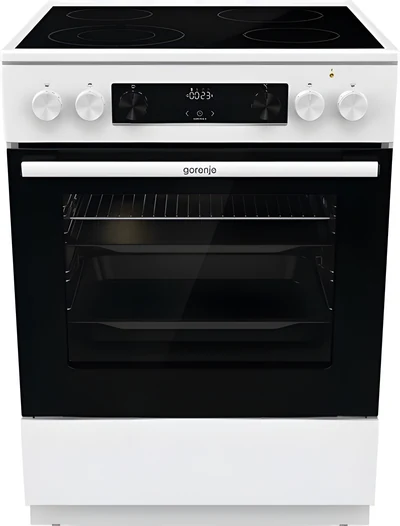 Kuchnia GORENJE GECS6C70WC - Wolnostojąca, Biała/Czarna