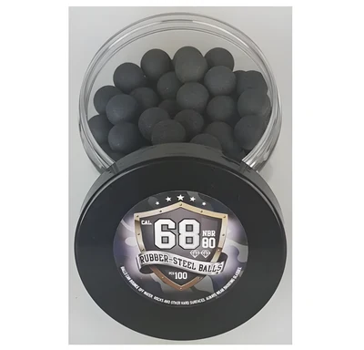 Kule gumowo-metalowe Guard Power, kaliber 68, 100 sztuk