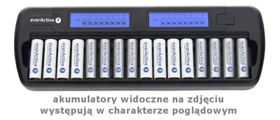 Ładowarka everActive NC-1600 do baterii D, AA, AAA, C