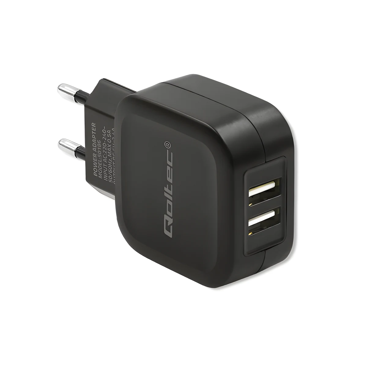 Ładowarka Qoltec 50186, 17W, Czarna