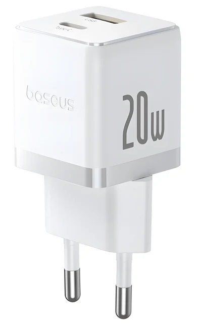 Ładowarka sieciowa Baseus Palm 20W USB-C USB-A - biała