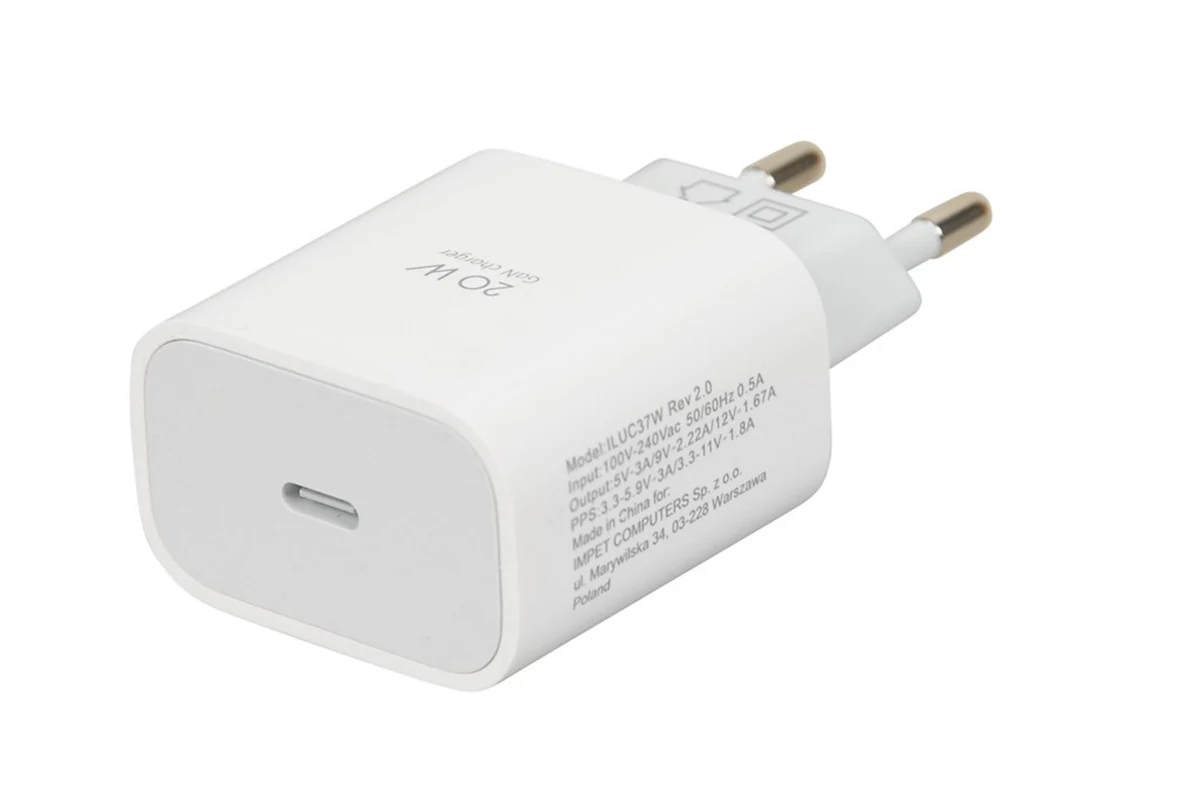 ŁADOWARKA SIECIOWA I-BOX C-37 PD20W USB-C Biała