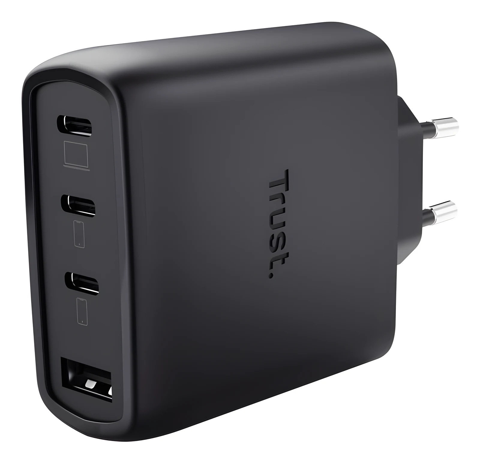 Ładowarka sieciowa TRUST MAXO 65W czarna, 3x USB-C, 1x USB-A — zdjęcie 1 z 4