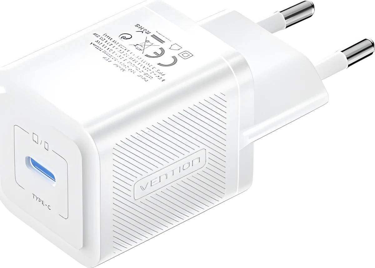 Ładowarka Vention USB-C 20W GaN biała 1 port