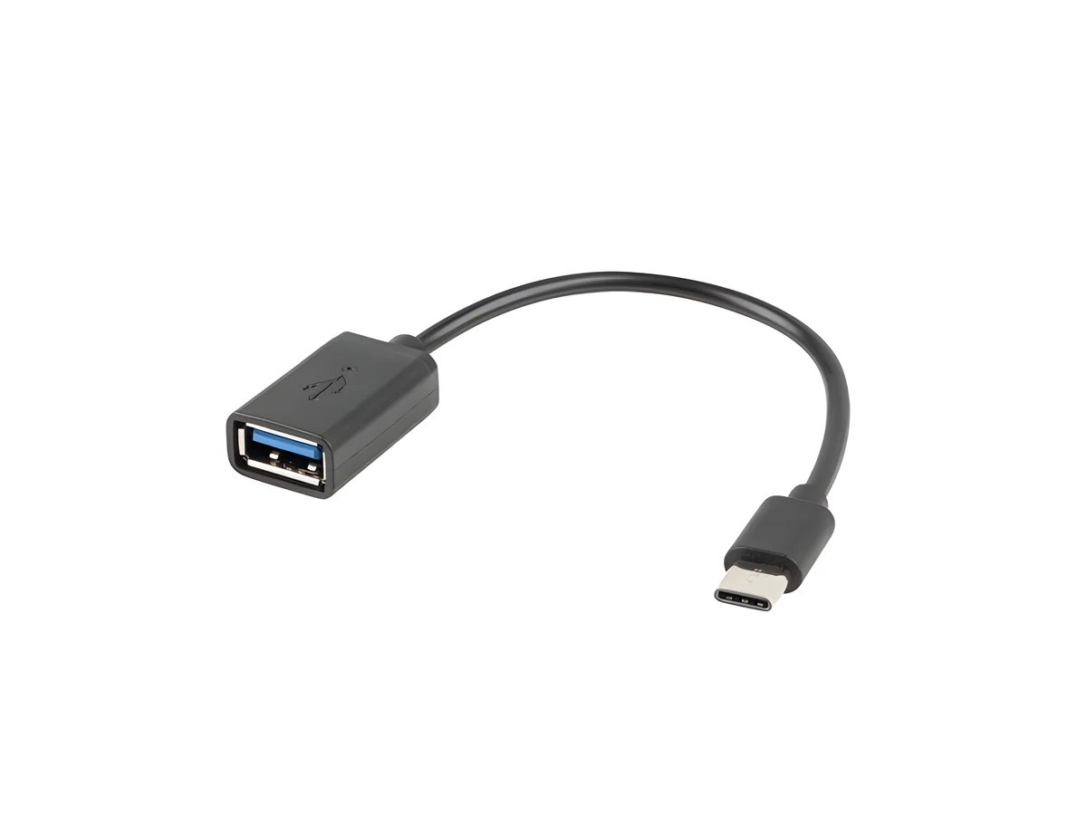 Adapter USB-C na USB-A 2.0 OTG 15 cm, Lanberg AD-OTG-UC-01