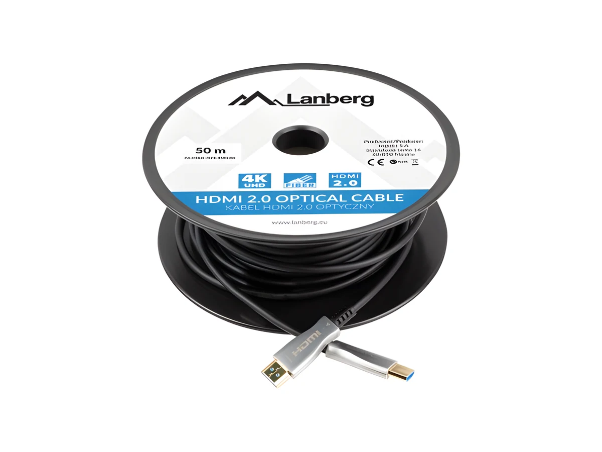 Kabel HDMI Lanberg M/M V2.0 50m optyczny