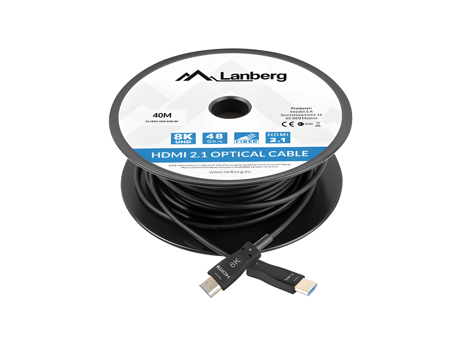 Kabel HDMI Lanberg M/M V2.1 40m 8K optyczny — zdjęcie 1 z 5