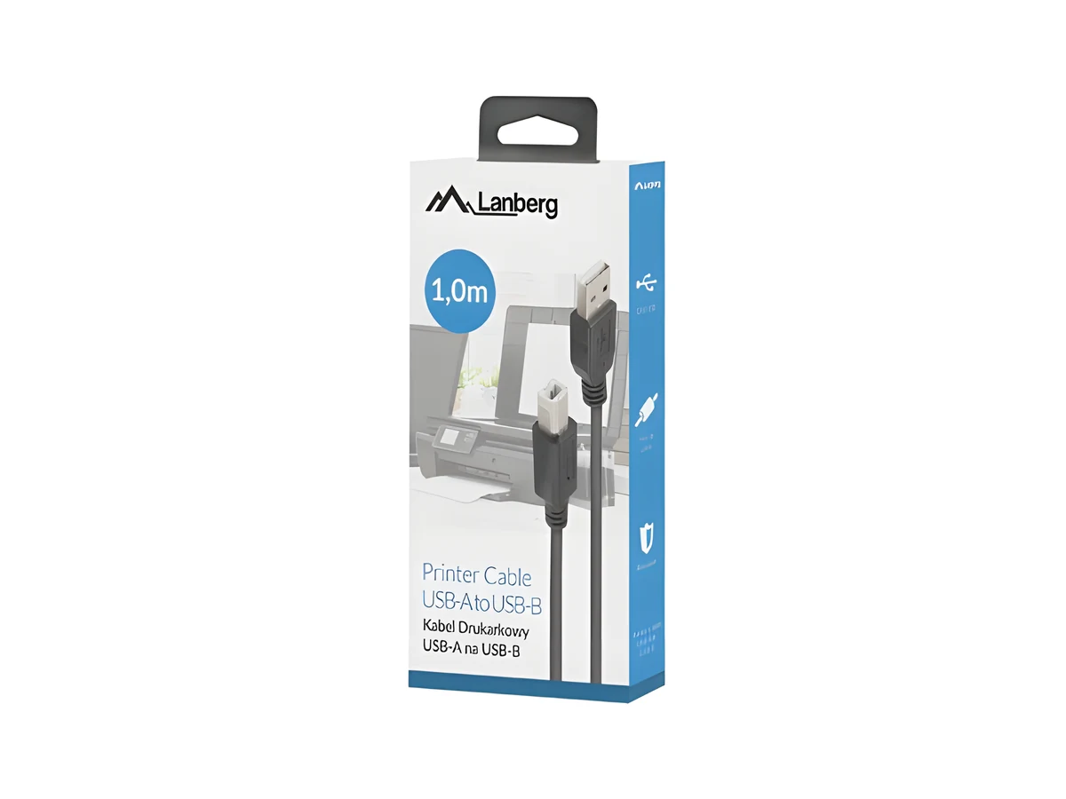 LANBERG KABEL USB-A->USB-B 1M CZARNY