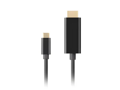 Kabel USB-C do HDMI LANBERG 1m, 4K 60Hz, czarny