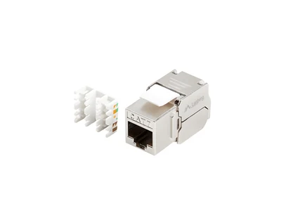 Gniazdo LANBERG Keystone beznarzędziowe Kat.7 FTP 180° RJ45→LSA KSF7-2000