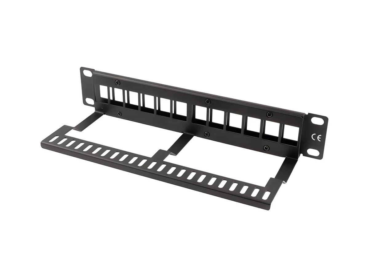 LANBERG PATCH PANEL PUSTY 12 PORT 1U CZARNY