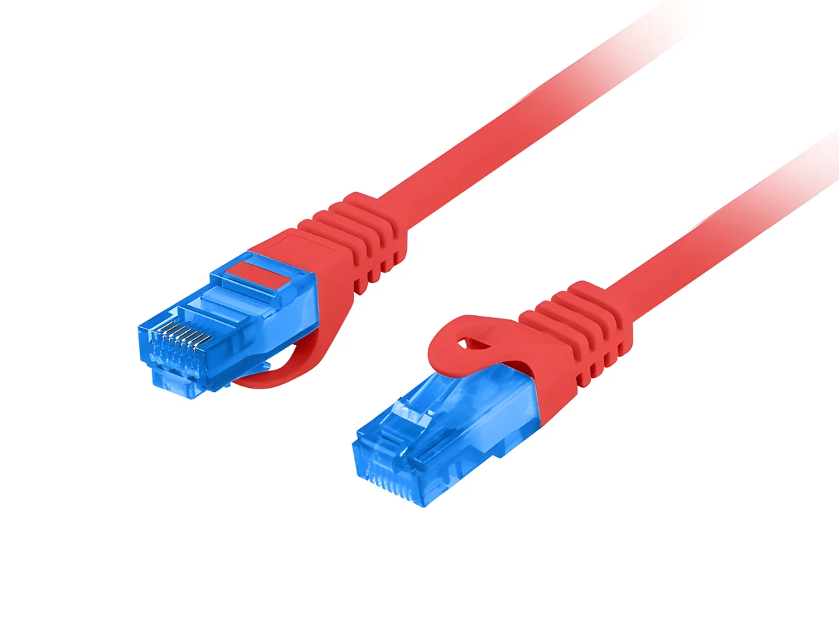 LANBERG PATCHCORD S/FTP KAT.6A 1M CZERWONY LSZH CCA